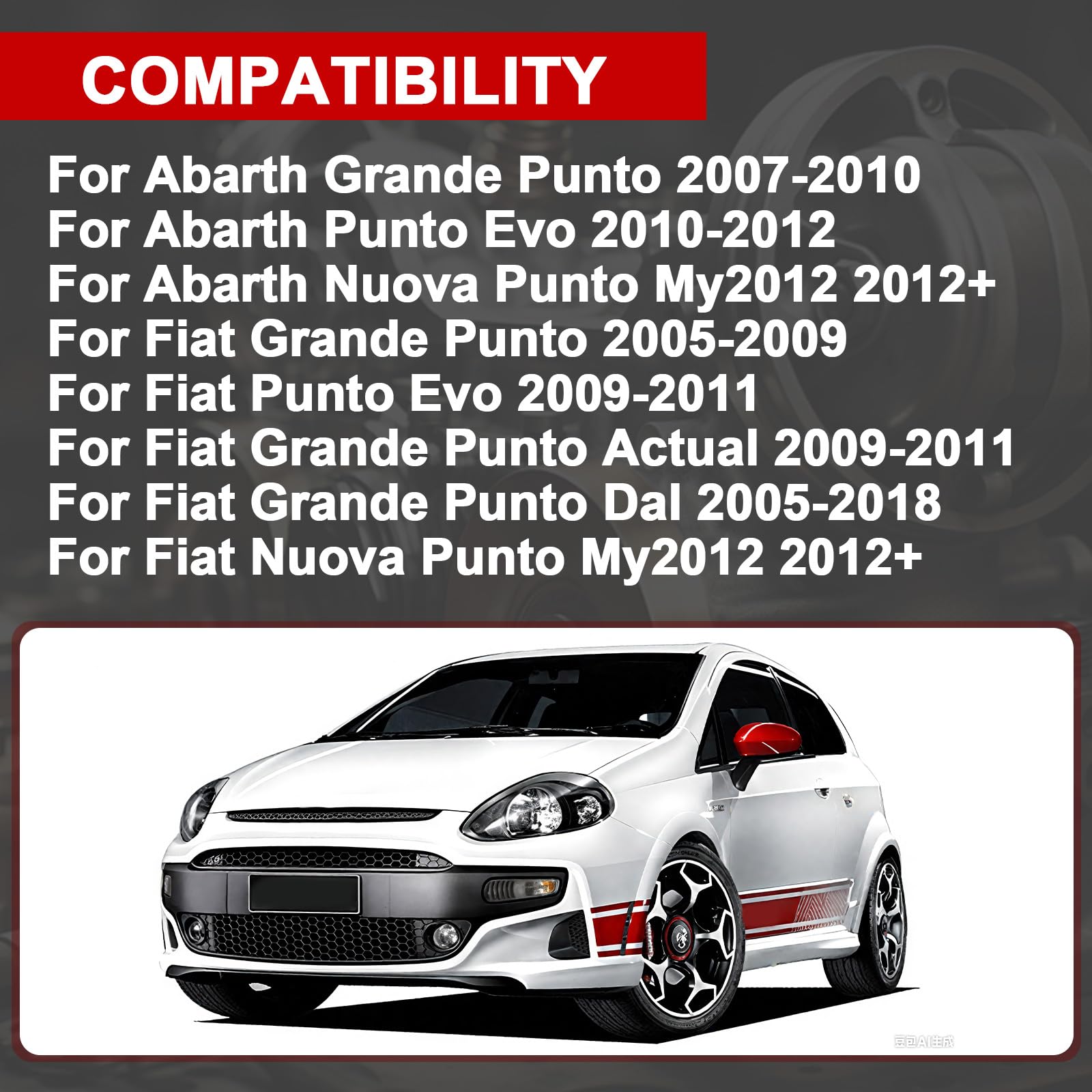 Copertura Specchietto Retrovisore Sinistro In ABS Nero Per Fiat Grande Punto (2005-2012) E Punto Evo (2009-2018) - Ricambio OEM 735539385