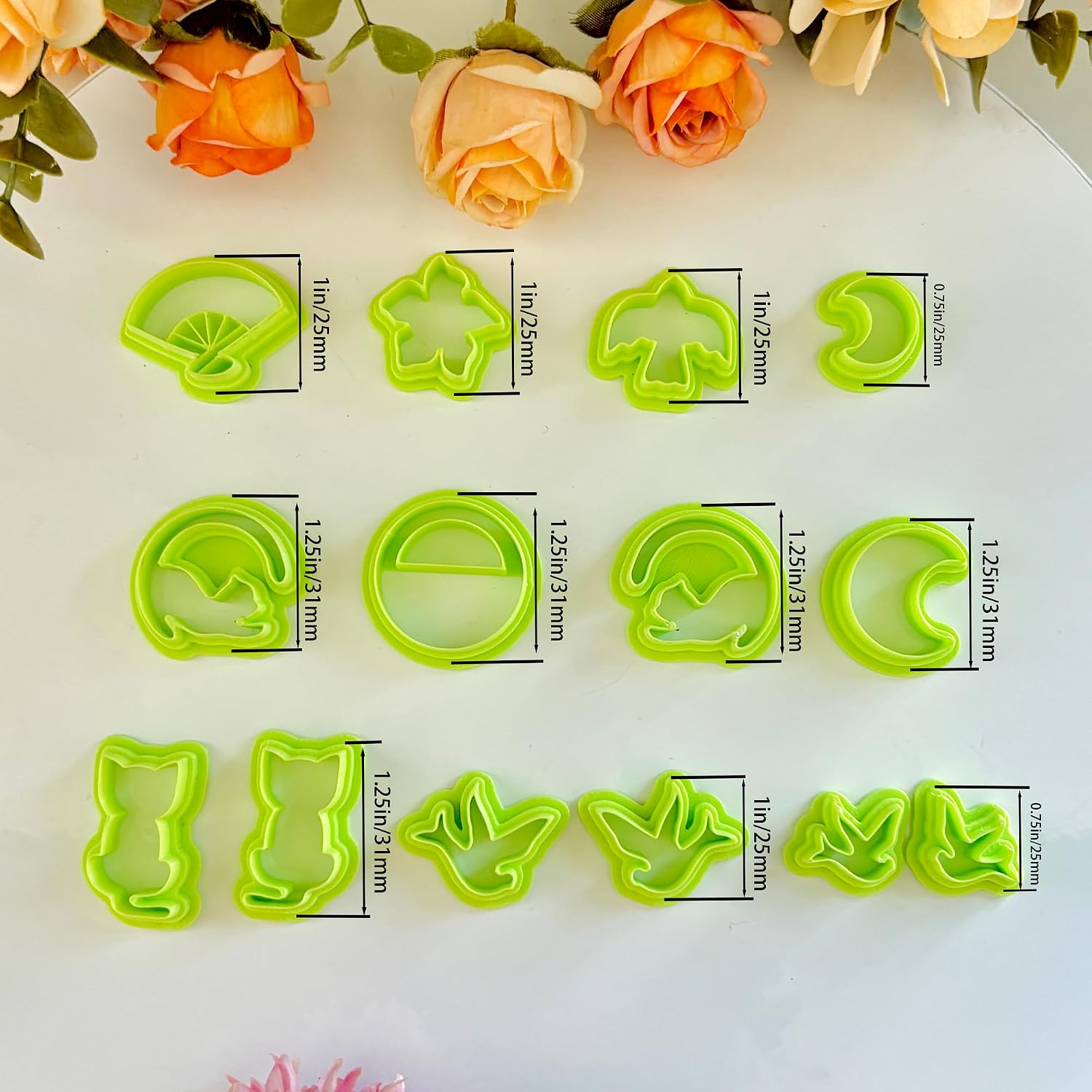 14pcs Spring Polymer Clay Cutter Sets, Boho Shape Clay Cutters for Clay Jewelry, Polymer Clay Kit for Jewelry Earrings Making