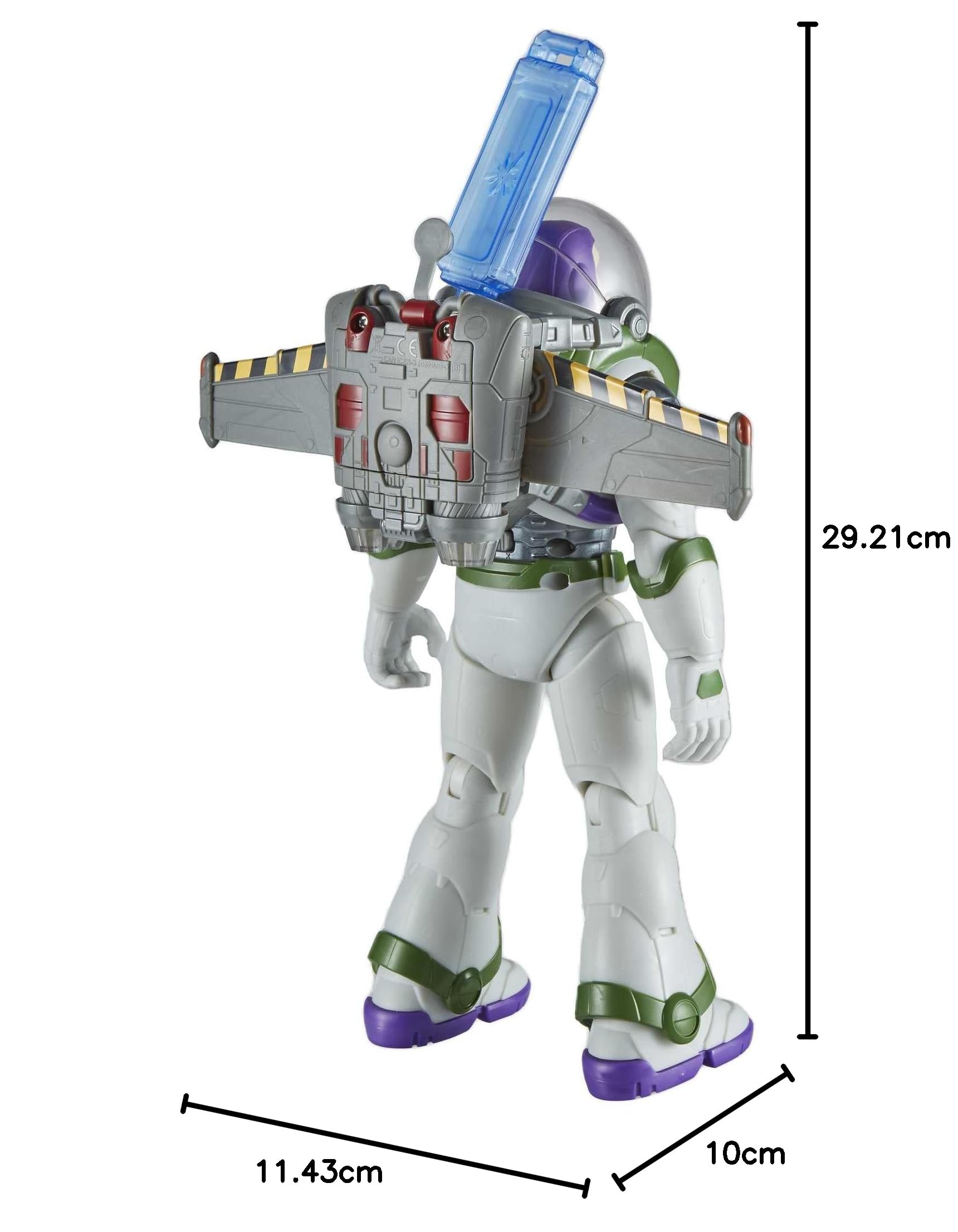 Disney Pixar Lightyear Buzz Astral z plecakiem odrzutowym Światła i dźwięki Figurka Deluxe 30 cm, HJJ34