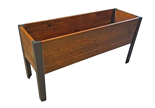 Urban Garden Raised Planter, FSC Recycled Wood, Rectangular, 37IN x