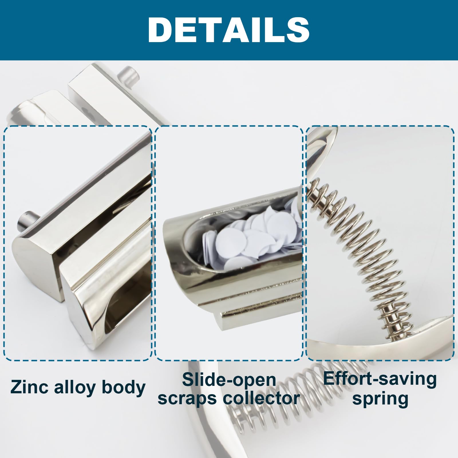 Pince perforatrice simple de 8 mm pour papier, cartes d'identité, plastique