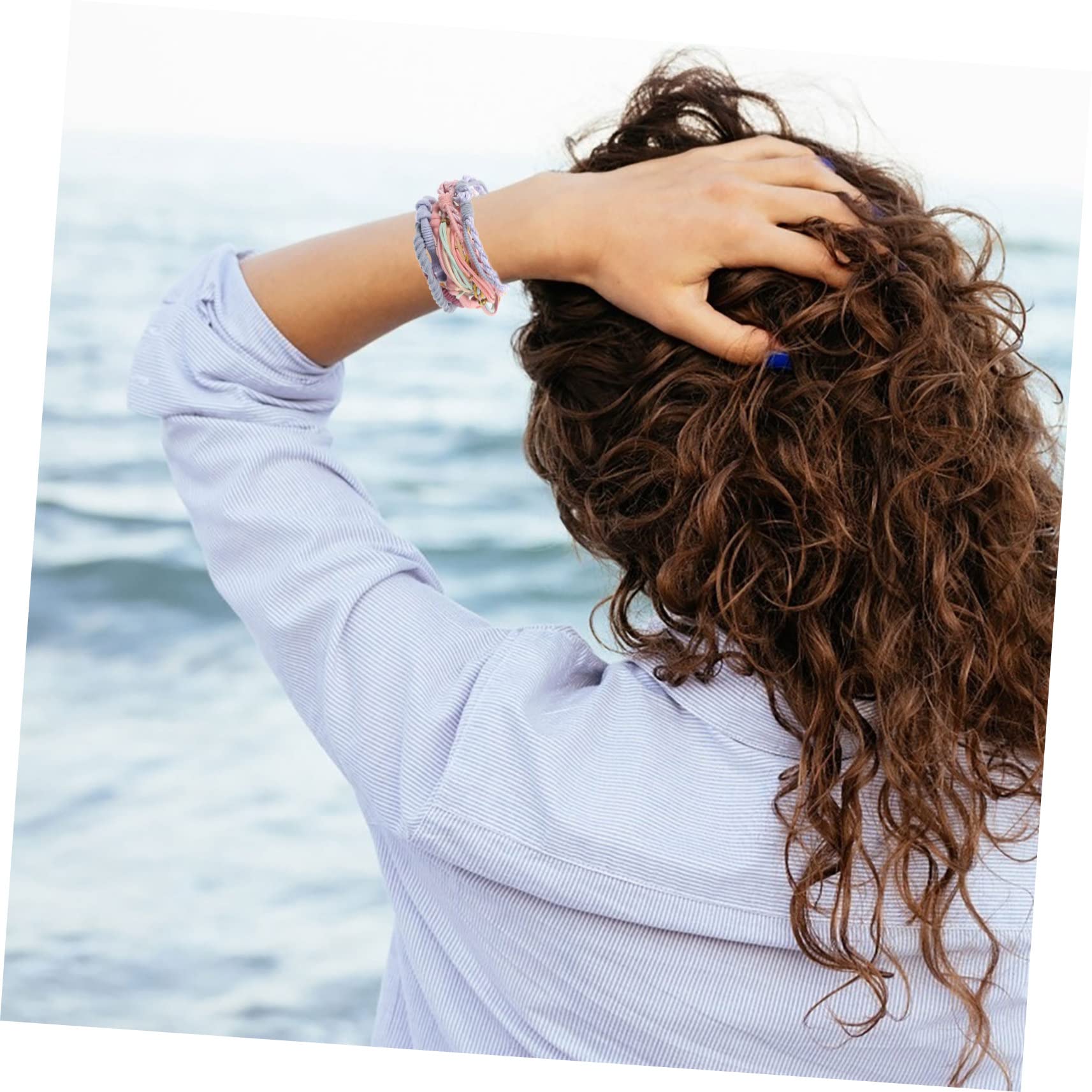 80 Piezas Conjunto De Diadema Lazos Para El Cabello Lazos Elásticos Para El Cabello Pulsera Joyería Para El Para Banda Para El Para El FRCOLOR