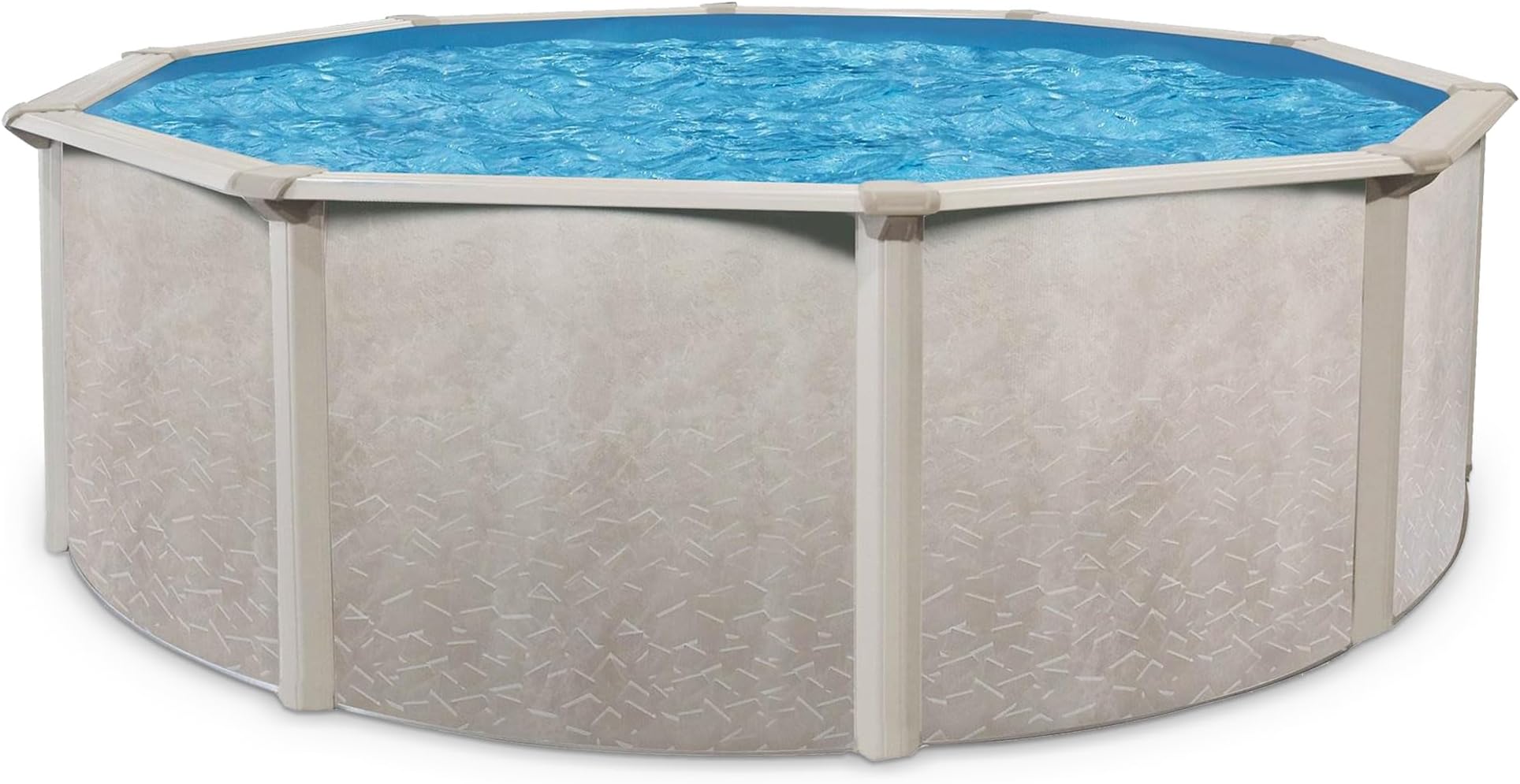 Aquarian Phoenix 18-Foot x 52-Inch Round Above Ground Swimming Pool – Easy to Assemble Backyard Family Water Recreation with Steel Frame & Metal Wall