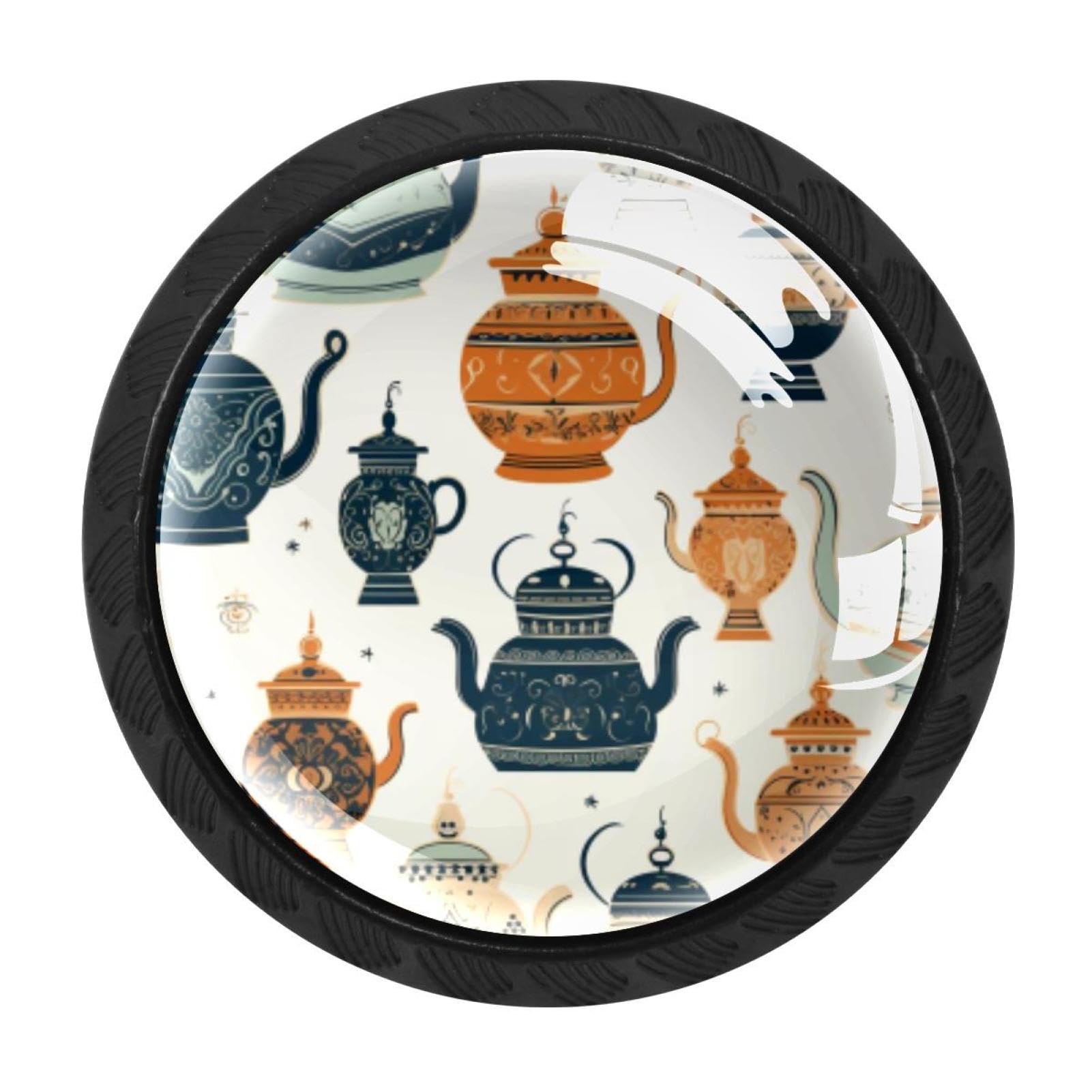 CHENZZZZ 4 Pieces Kitchen Cabinet Knobs Arabian Tea Kettle Drawer Knobs Dresser Knobs Drawer Pulls Door Knobs Dresser Drawer Handles Knobs for Dresser Drawers