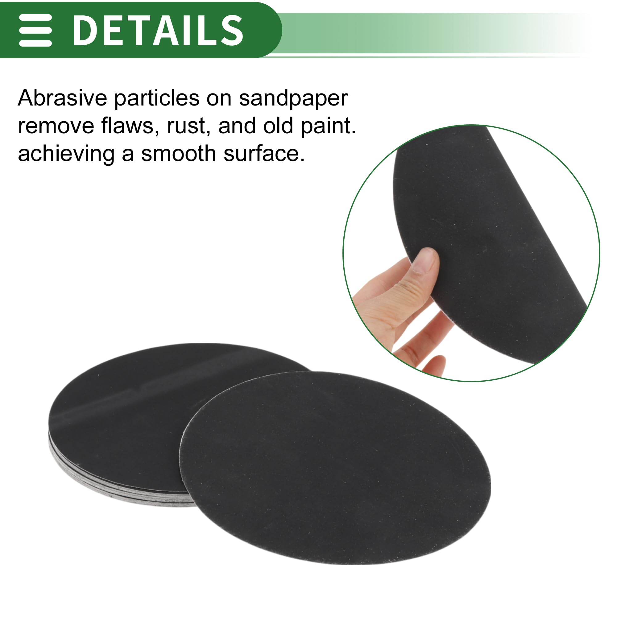 TUCKBOLD Sandpaper Hook & Loop Sanding Sheets 200x200mm Black 800 Grit Efficient Grinding and Polishing Automobile Manufacturing and Repair Metal Processing - Image 4
