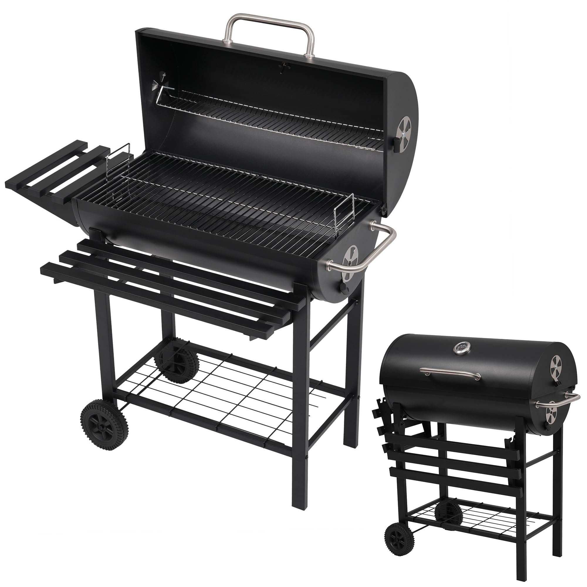 Amazon.co.jp: OSLEEP バーベキューコンロ 焼き網 カバー付き 温度計 8