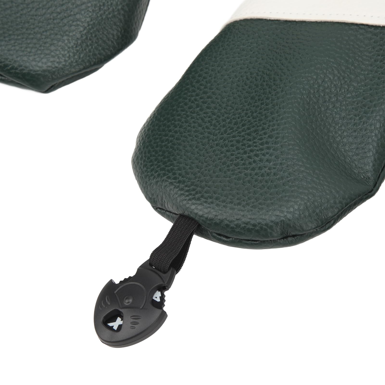 Copricapo per club, 3 pezzi Copri testa per driver in PU Protezione per club Etichetta girevole antipolvere ibrida in legno Fairway per sport da golf all'aperto