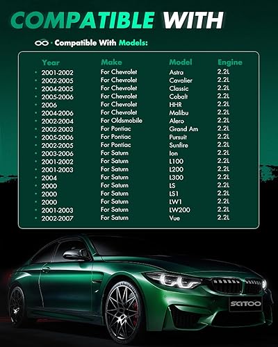 Vista 2141 de SCITOO 1 bobinas de encendido con 4 bujías de iridio para Chevrolet 2011-2015 Cruze 1.4L 2016 Cruze Limited 1.4L 2012-2020 Sonic 1.4L 2013-2021 Trax