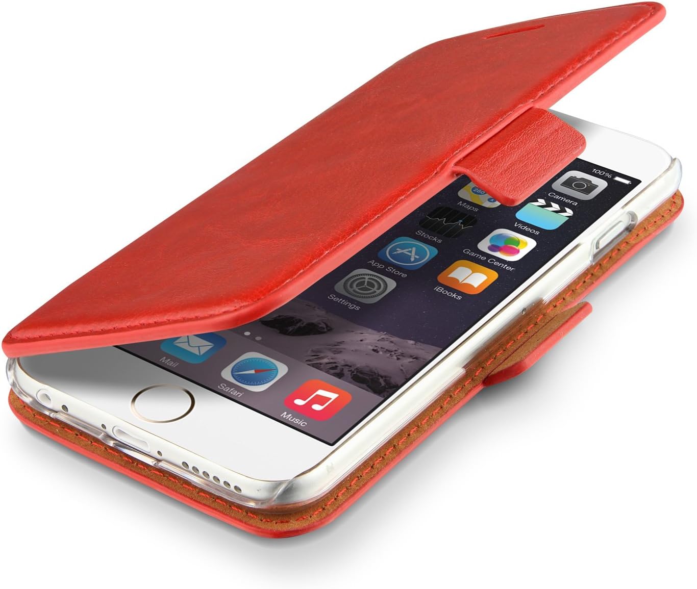 iPhone 6S Case, Verus [Dandy Klop][Red] - [Leather Wallet][Card Slot][Kickstand] For Apple iPhone 6 6S 4.7