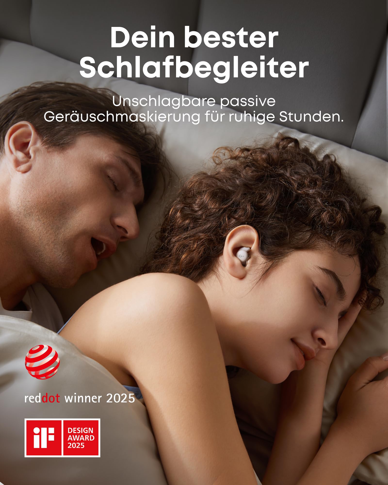 soundcore Sleep A20 Schlafkopfhörer von Anker, Geräuschblockierung, Seitenschläfer, 80h Wiedergabe, Streaming-Inhalte via Bluetooth 5.3, Schlaf-Analyse, personalisierbare Weckfunktion