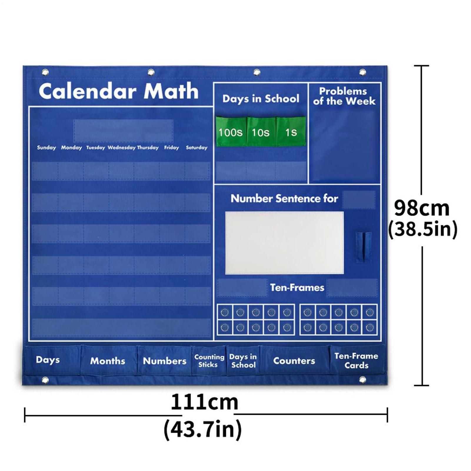 Calendario Con Tasche Per La Classe Attività Modulari Di Supporto | Materiali Didattici Con Tabellone A Tasche Per Bambino Bambina Insegnante Genitore Festa Classe Casa Scuola Materna Scuola