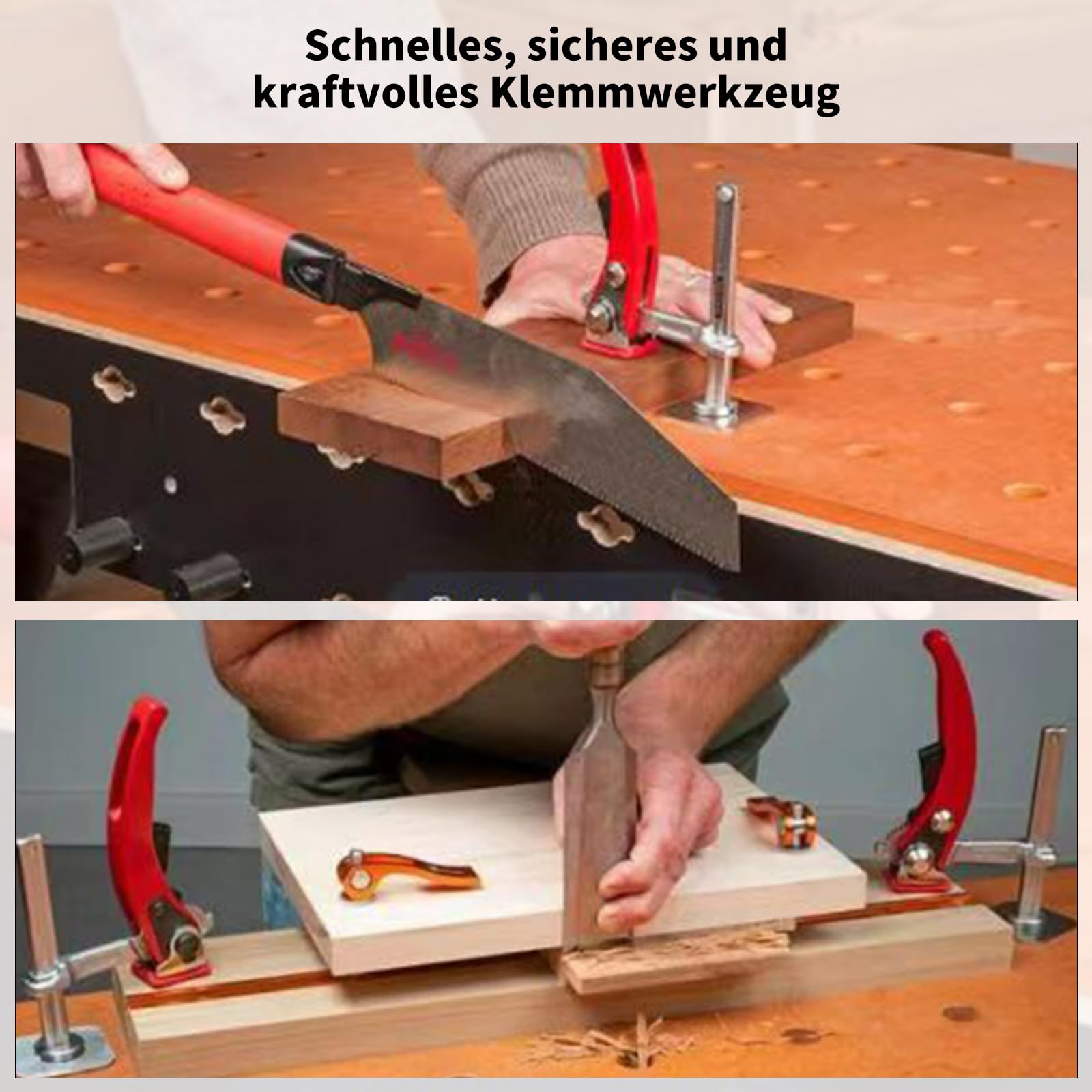 Set 6 Morsetti Da Falegname - Regolabili, Per Legno, Banco Da Lavoro - Foto 6