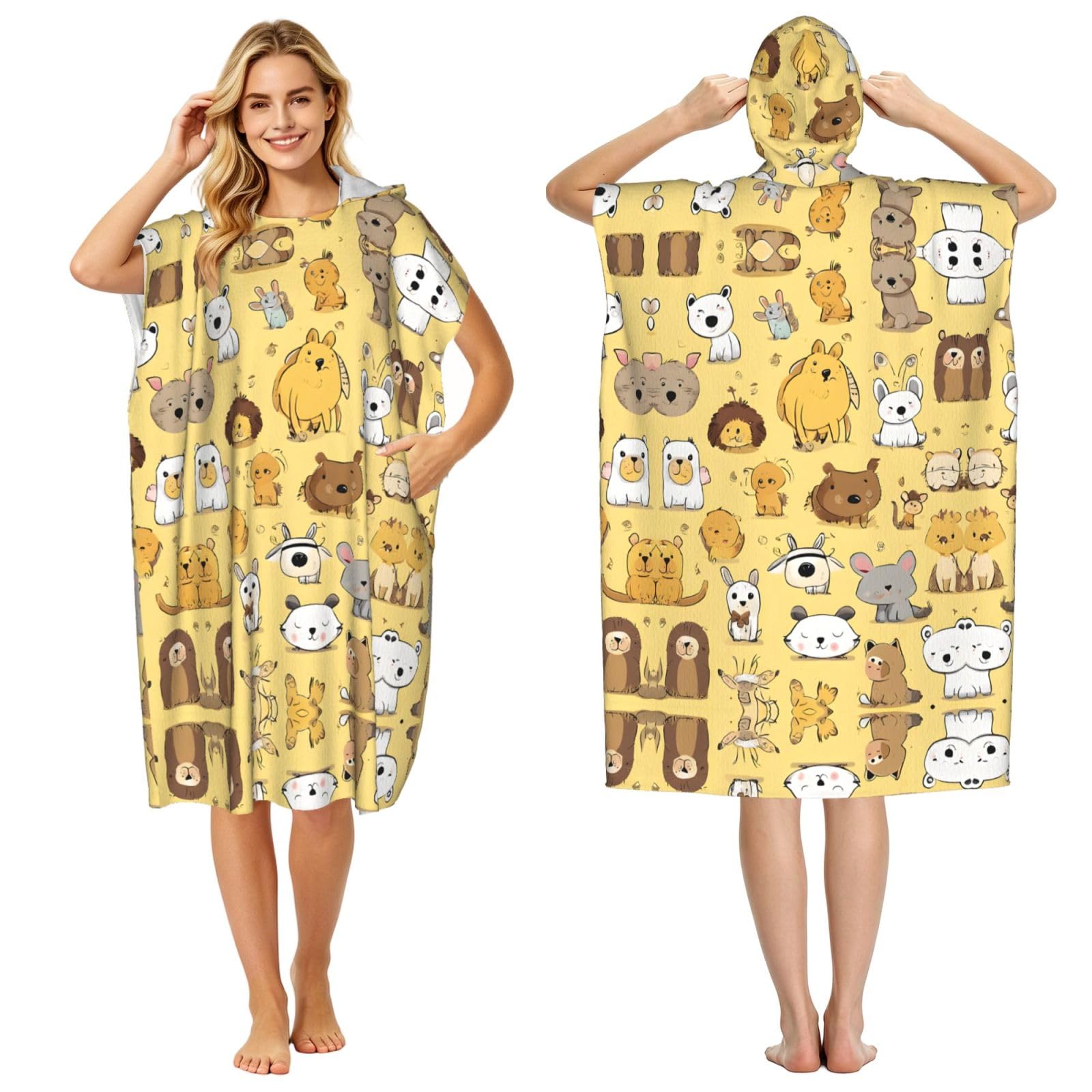 Peignoir à langer microfibre furet serviette bain été