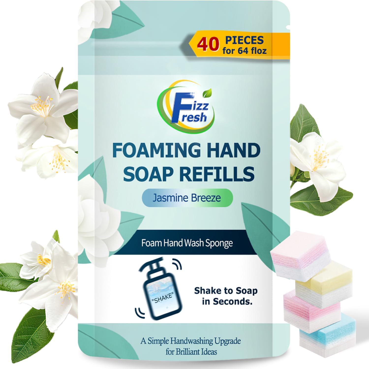 FizzFresh Foaming Hand Soap Tablet Refills 40 Pieces