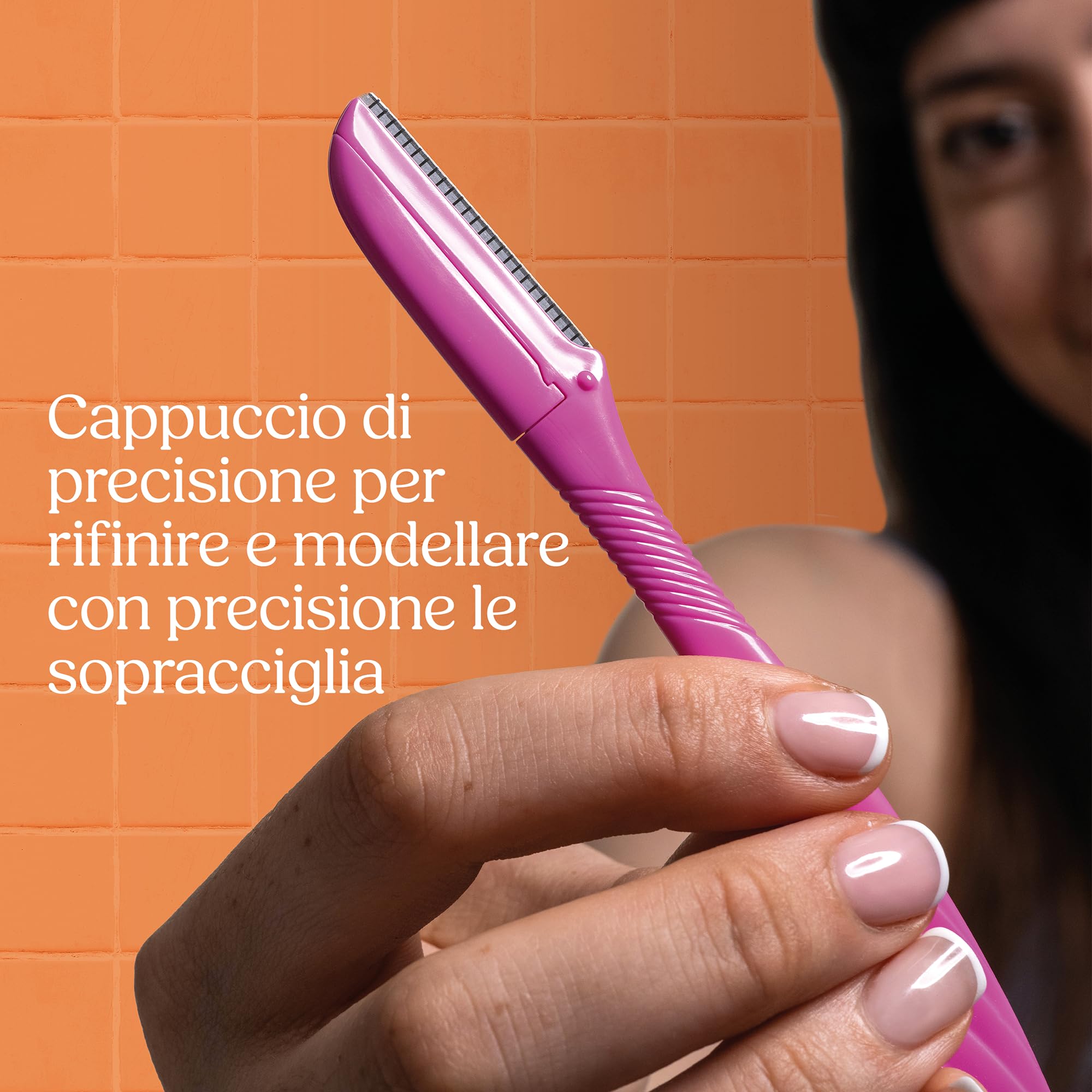 Wilkinson Sword Intuition rasoio per sopracciglia, confezione XL con 5 beauty tool e 1 cappuccio di precisione