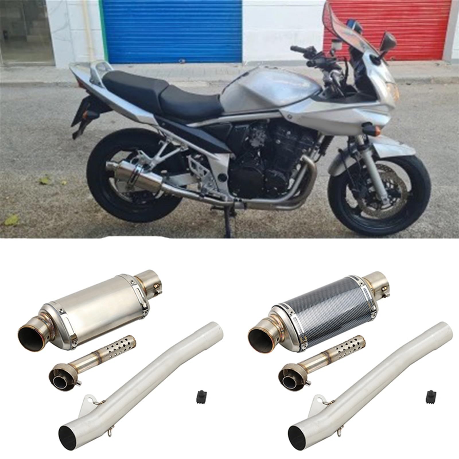 Sistemi di Scarico per Moto Modifica Tubo di Collegamento Silenziatore Db Killer per S&uzuki Bandit 600 GSF600 GSF600S GSF 600 GSF 600 S 1995-2006