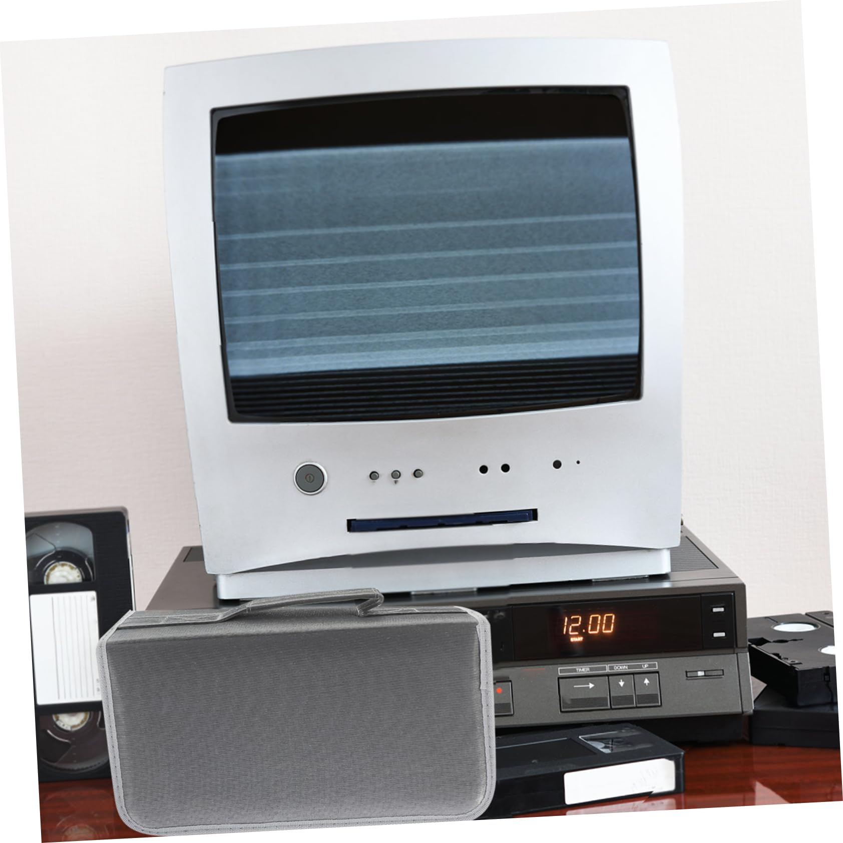 CHILDWEET Custodia Porta CD 2 Pezzi Mercerizzato, Capienza 128 Dischi, Borsa per Archiviazione CD e Dvd, Pratica per Casa e Viaggio