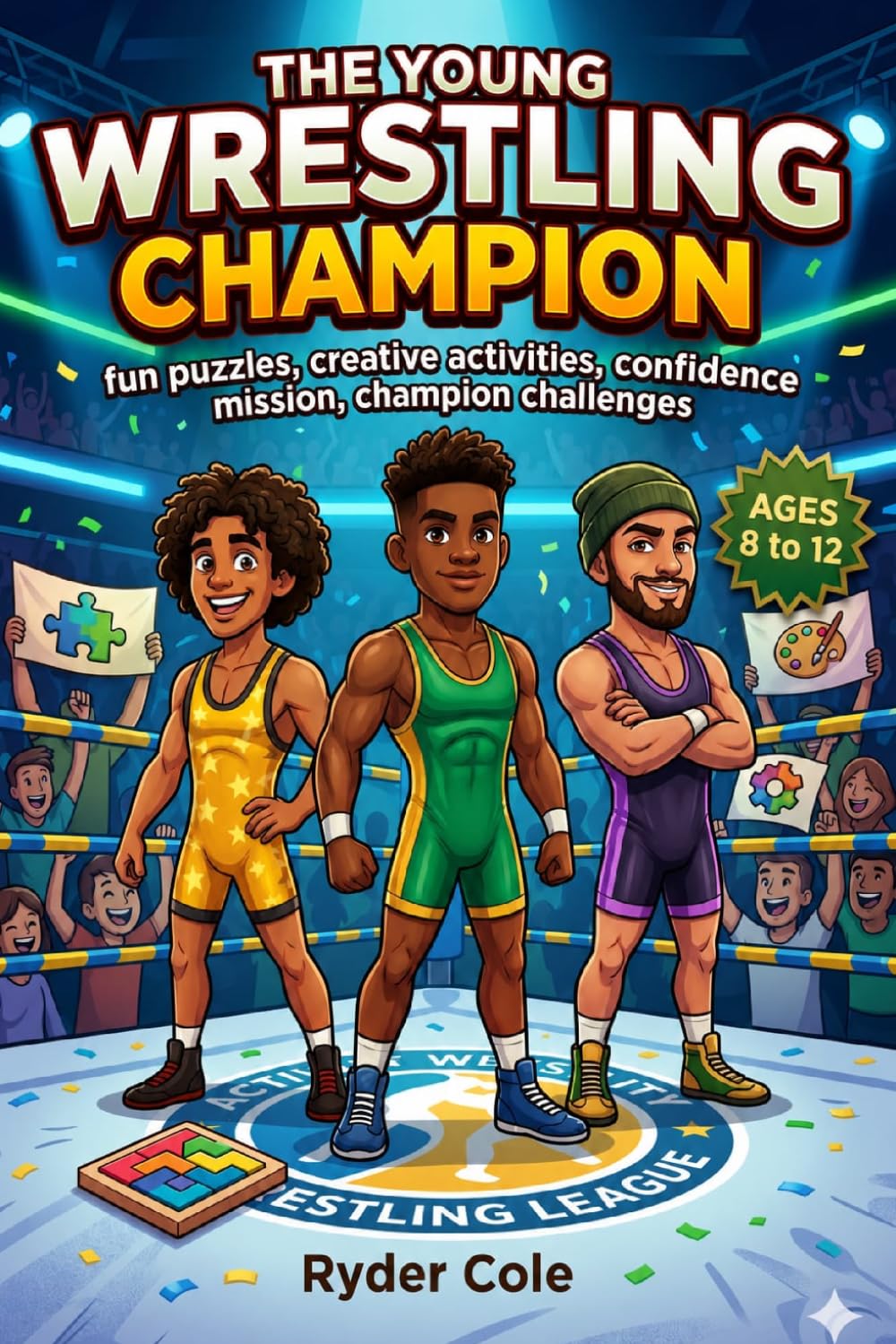 The Young Wrestling Champion: Activity Workbook for Kids Featuring Puzzles, Mazes, Drawing Challenges, and Champion Skills