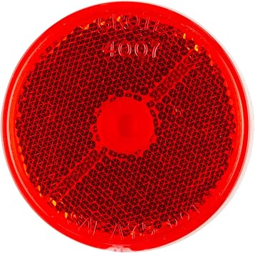 Grote 40072-5 Red 2 1/2" Round Stick-On Reflector