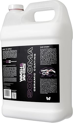 WASH&WHIPS Sonoma Spray de acabado de cerámica 9H fácil de usar, sin tiempo de curación, después del lavado de autos, protectores contra el sol y
