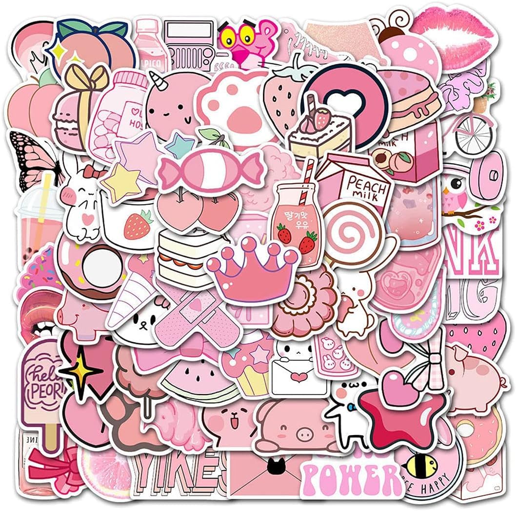 Sticker Chahiye 50 Pcs Pink Stickers Designed for Water Bottles, Waterproof Vinyl Aesthetic Vsco Stickers for Laptops, Skateboards, and More Perfect for Kids and Teens (B0CRHSGV6G) Amazon Price History, Amazon Price Tracker