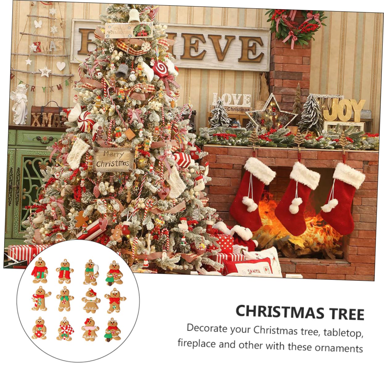 Ciieeo 3 Set Di Ornamenti A Forma Di Omino Di Pan Di Decorazioni Natalizie Da Appendere Decorazioni Per L'albero Di Natale 12 Pezzi * 3