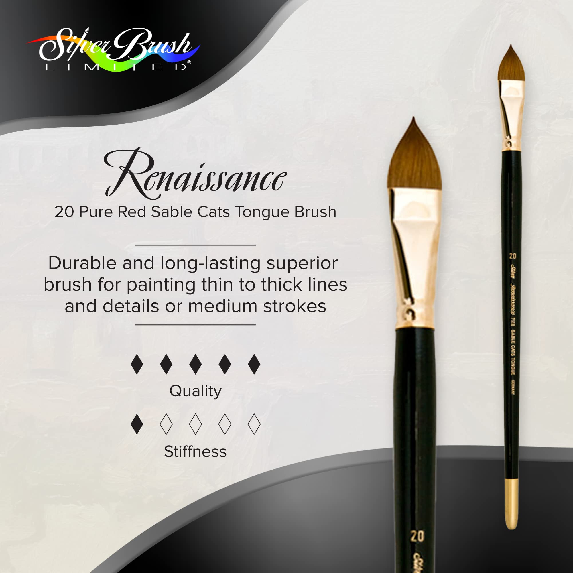 【新品】WILD SWANS Bastin&Fils(Full) TONGUE Amazon.com: Silver Brush Limited RN-7117 Renaissance Cat's
