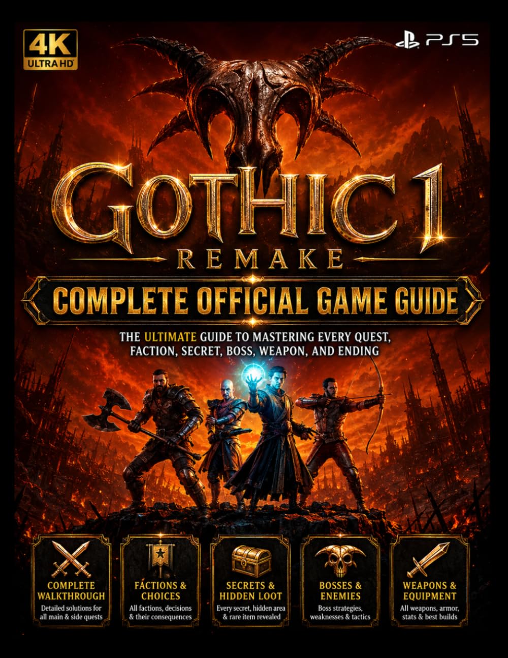 GOTHIC 1 REMAKE COMPLETE OFFICIAL GAME GUIDE: The Ultimate Guide to Mastering Every Quest, Faction, Secret, Boss, Weapon, and Ending