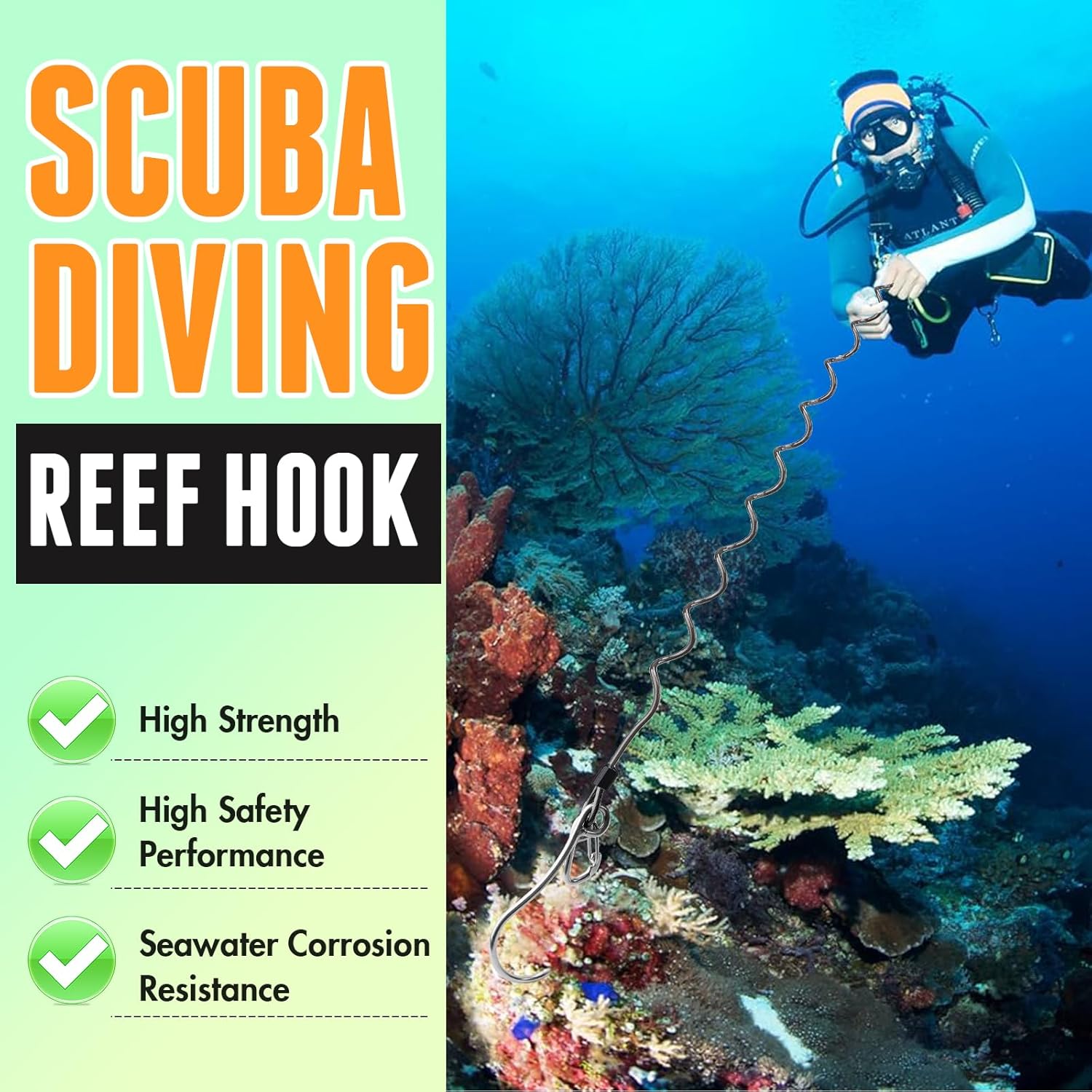 Scuba Diving Lanyard+Scuba Diving Reef Hook