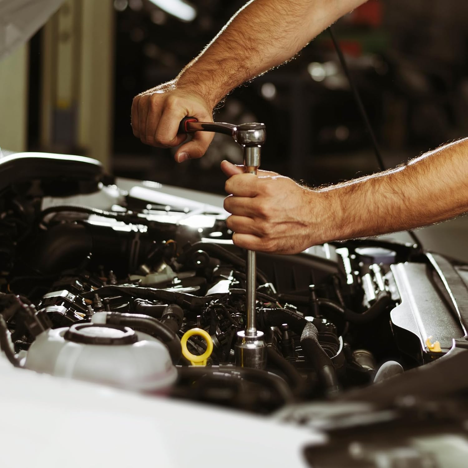 1/2" Drive Socket Set, 32-piece, Including 25pcs Metric(8-32mmm) Sockets, 1/2-Inch Ratchet, Extension bars and Universal joint