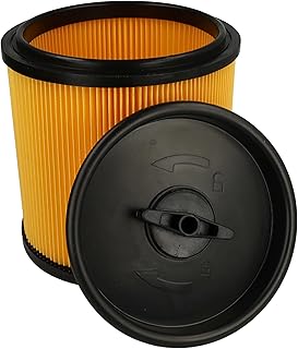 vhbw Filtro plisado compatible con Dexter VOD 1530 SWC 30L, VQ 1420 SFD 20L aspiradora - amarillo negro