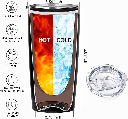 Miniatura 4 de Regalos de pickleball para mujeres y hombres, regalo para amantes del pickleball de 20 onzas, vaso de acero inoxidable aislado al vacío para