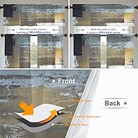 Vista 497 de Cenefas de cocina modernas con patrón de cobre marrón dorado para ventanas, cenefas opacas abstractas de marcas de arañazos y cortinas opacas