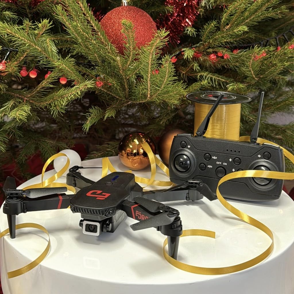 TURBO CHALLENGE - Elite Drone MKX - Drone - 400318 - Dispositivo Volante - Nero - 2 Batterie Ricaricabili incluse - Plastica - Regalo - Compleanno - Luminoso - Video - A partire da 8 anni