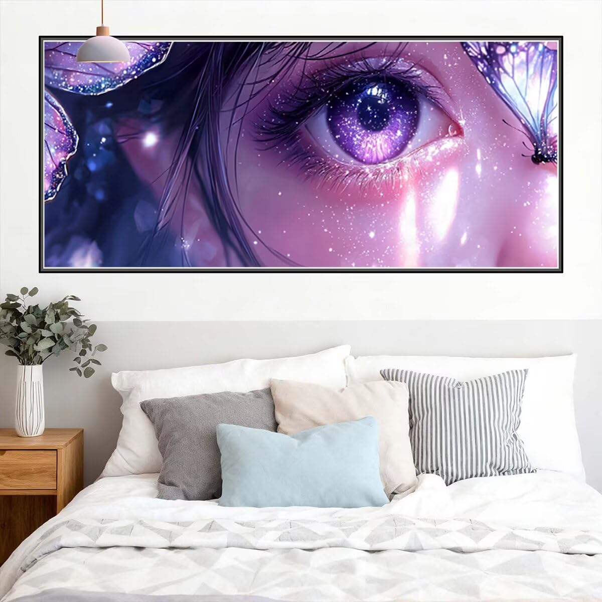 Diamentowe malowanie dziewczyna, 5D diamentowa sztuka kryształowa sztuka anime, diamentowe malowanie duży rozmiar 150 x 60 cm, DIY diamentowe malowanie na Boże Narodzenie dekoracja ścienna, pomysły na
