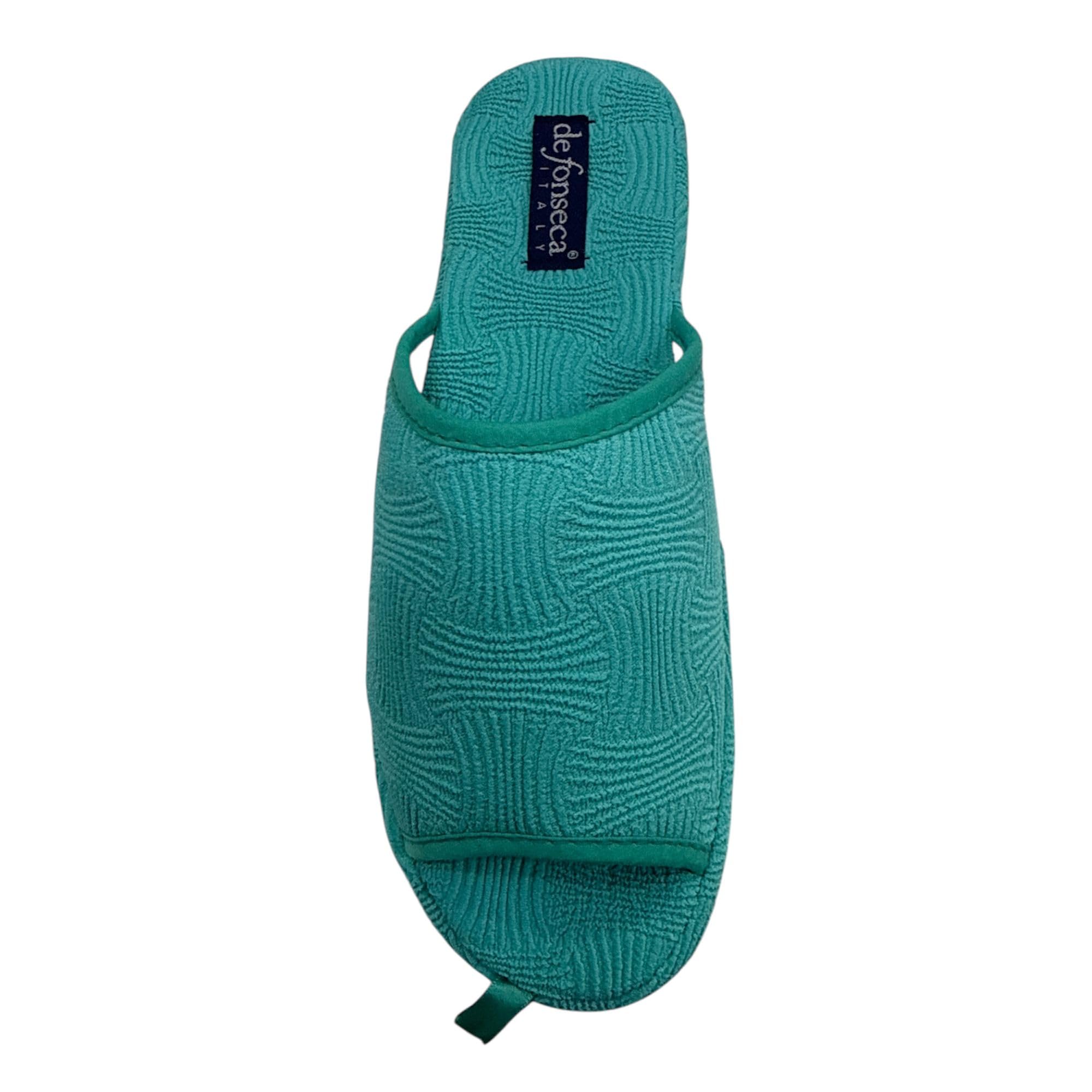 DeFonseca Pantofole Donna De Palermo WB45, Cotone con Punta Aperta, Memory Foam, Suola Silenziosa
