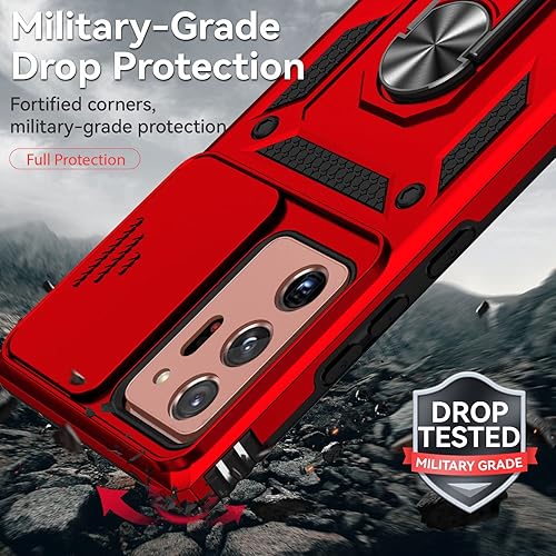 Miniatura 5 de Funda para Samsung Galaxy Note 20 Ultra con cubierta para lente de cámara, protector de pantalla HD, prueba de caídas de grado militar, soporte de