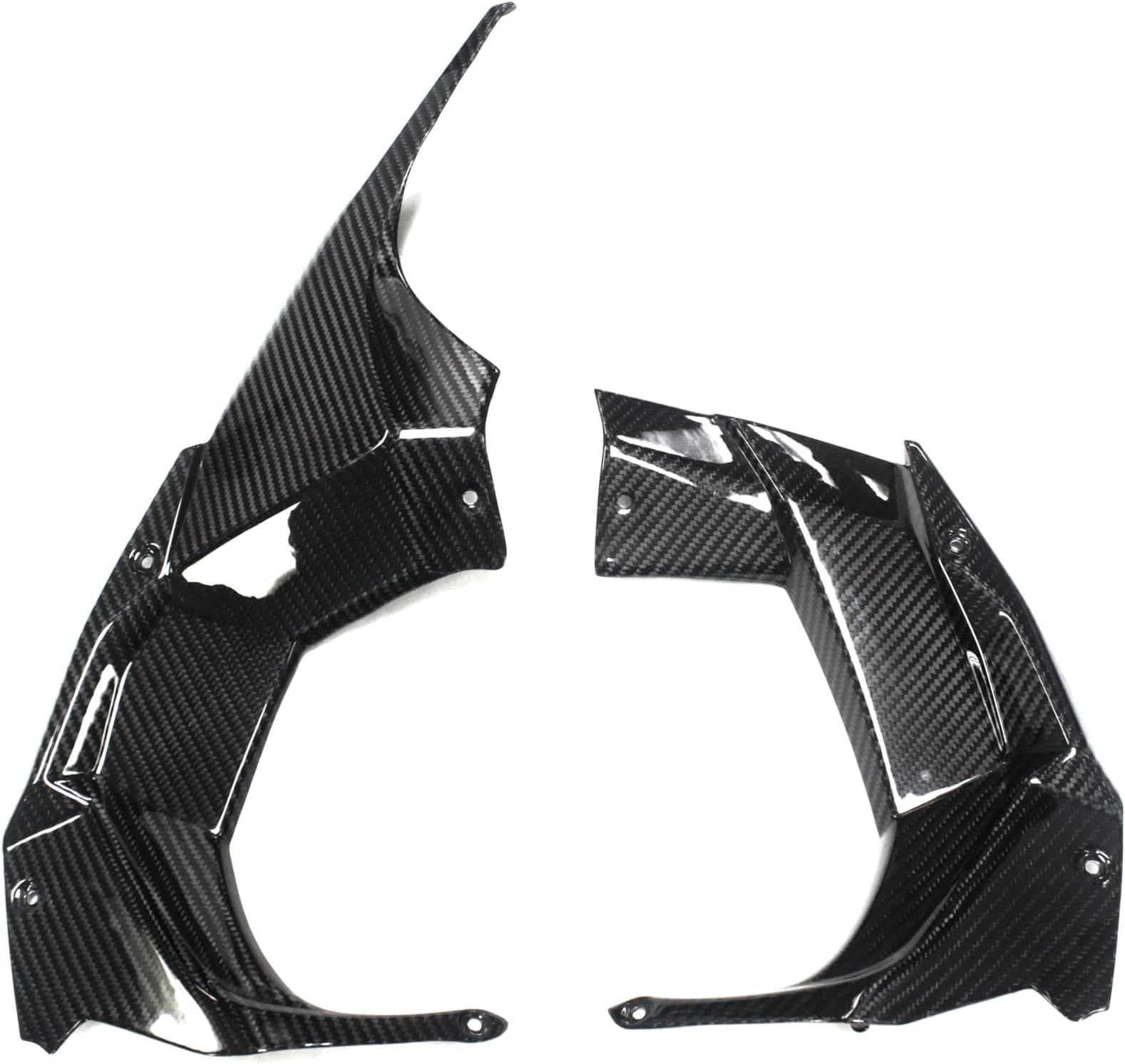 Replacement for Air Intake Covers, Kawasaki H2 H2R (2015-2019), Carbon Fiber, 2x2 Twill Weave