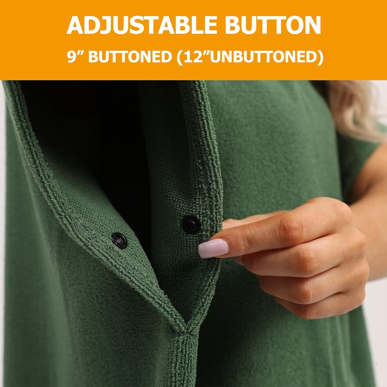 Eunzel Surf Poncho Changing Robe with Hood for Men & Women, Absorbent Quick Dry Microfiber Wetsuit Changing Towel with Pocket for Surfing, Beach, Swim & Outdoor Sports - Image 5