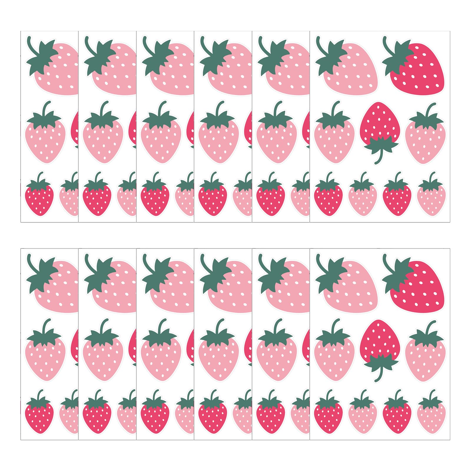 48 Pieces Strawberry Cutouts Summer Berry Paper Cutouts Strawberry Shape Die Cuts Bulletin Board Decorations Fruit Wall Decals for Classroom Back to School DIY Craft Projects Party Supplies