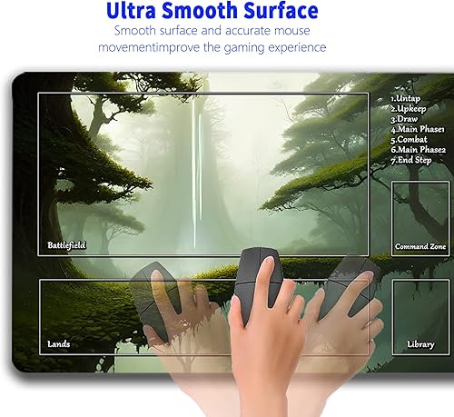 Vista 144 de MTG - Tapete de juego con bordes cosidos, parte inferior de goma antideslizante, tapete de juego TCG para gatos, superficie de goma lisa, tapete