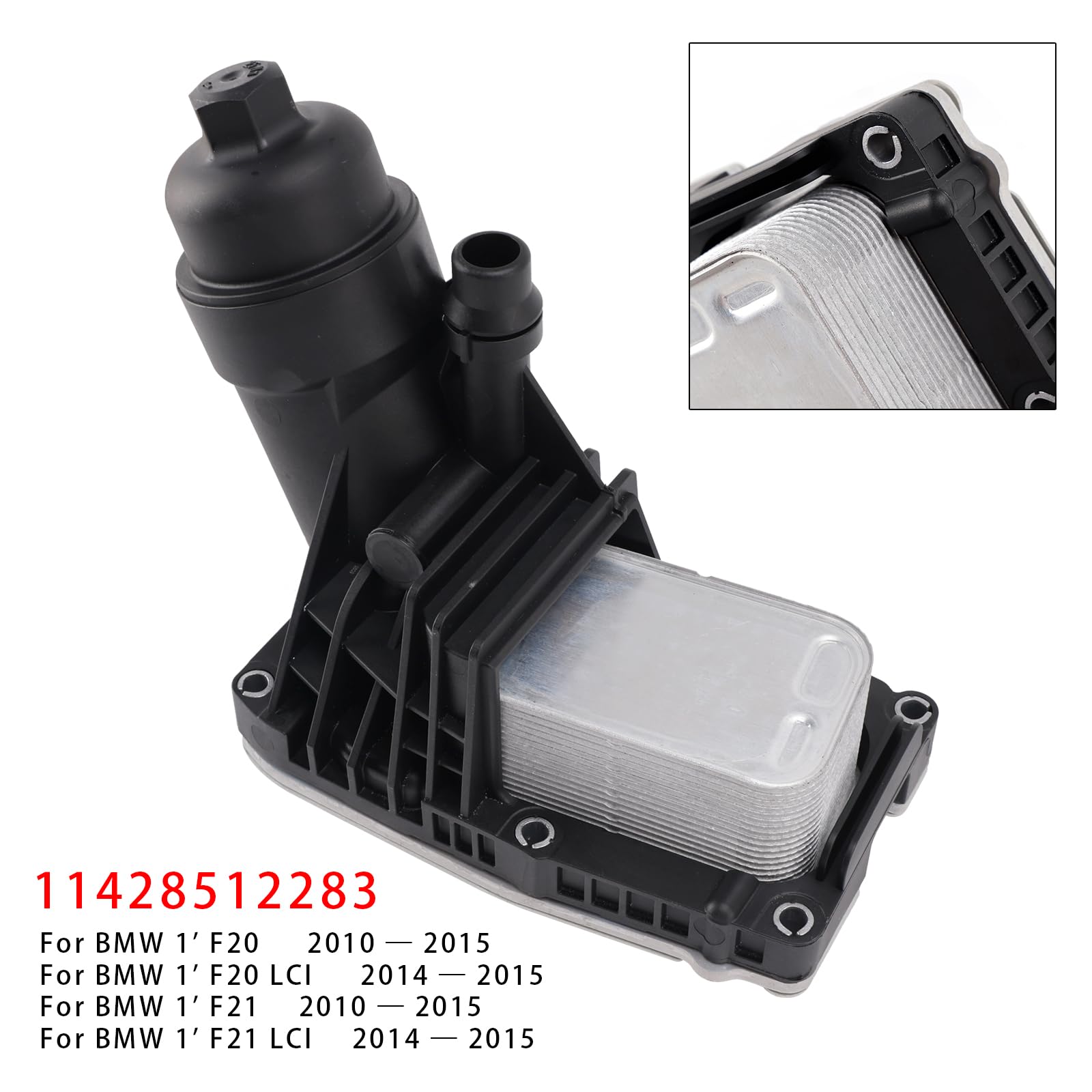 Oil Cooler Oil Filter Housing & Gaskets 11428512283 for BMW X3 F25 2009-2017