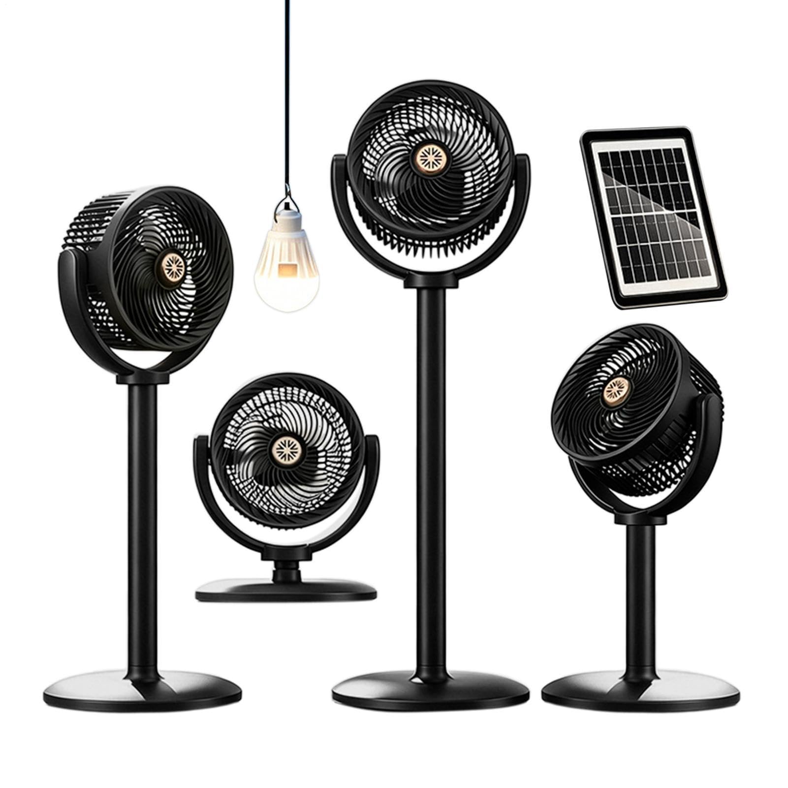 Ventilador Para Dormitorio Soplador Solar Ajustable En Altura Potente Con