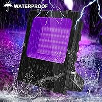 Vista 2 de 300W Black Lights Outdoor, Commercial High Power LED Black Light Flood Lights IP66 Waterproof Blacklight FloodLight 395nm Black Light Spotlight for