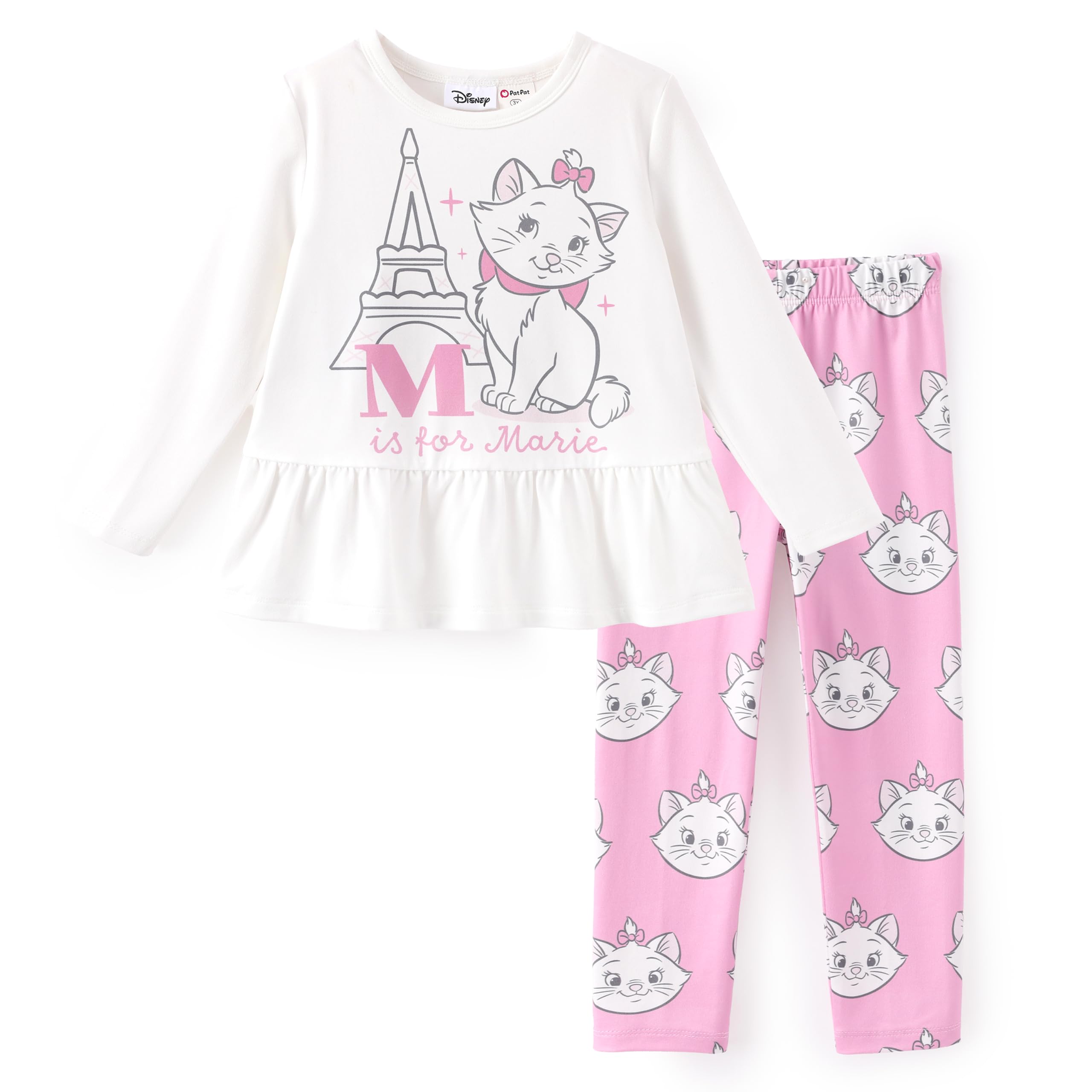 Disney Toddler Girls Clothes Long Sleeve Shirt Leggings 2pcs Outfits Set