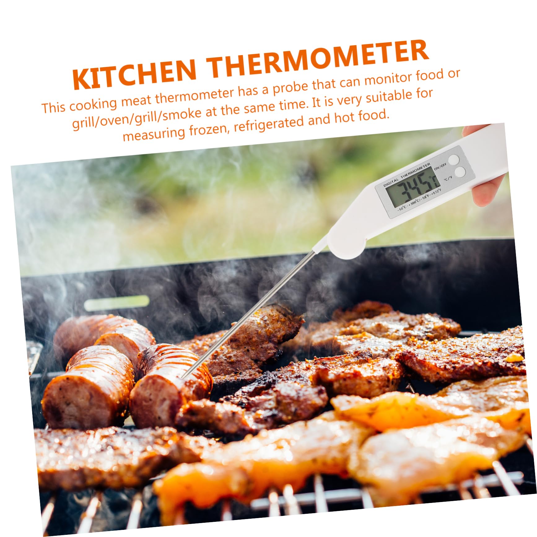 Alipis 3 Termómetros Electrónicos Digitales Para Cocina De Lectura Instantánea Para Parrilla Y Barbacoa Abs