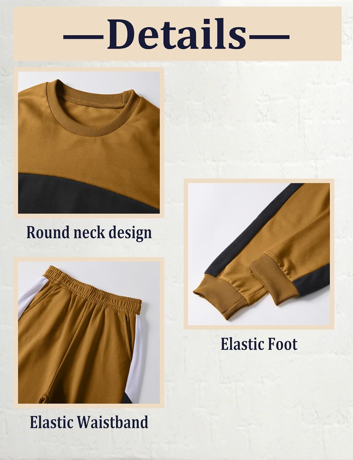 Toddler Boy Clothes Long Sleeve Color Block Sweatshirts Tops Pants Sets Kids Boys Fall Winter 2 Pieces Outfits 2-12 Years - Image 6