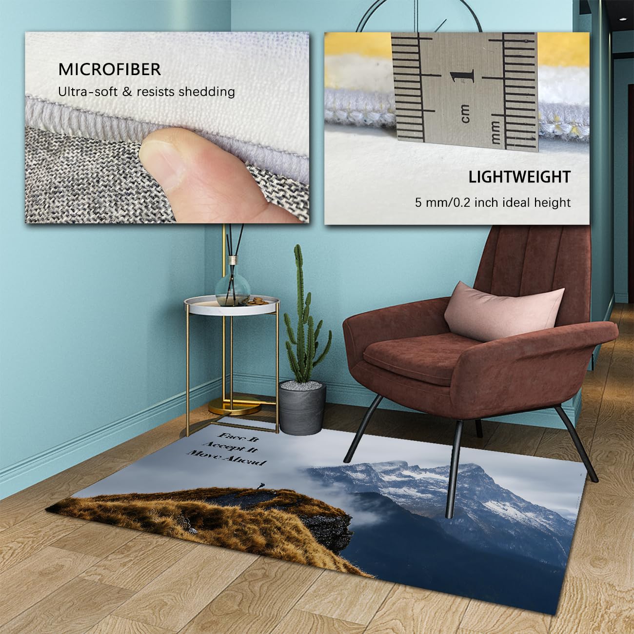 Styl przygody na świeżym powietrzu 160x200cm dywaniki motywacyjne cytaty krajobraz górski dywan przytulny niski włos do salonu sypialni siłowni