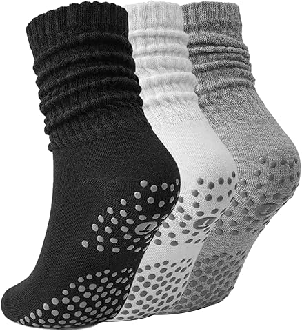 3 Pares Calcetines Antideslizantes Mujer, Calcetines Pilates Yoga, Calcetine Pilate para Ballet Barre Dance Entrenamiento Fitness Barra de Ballet