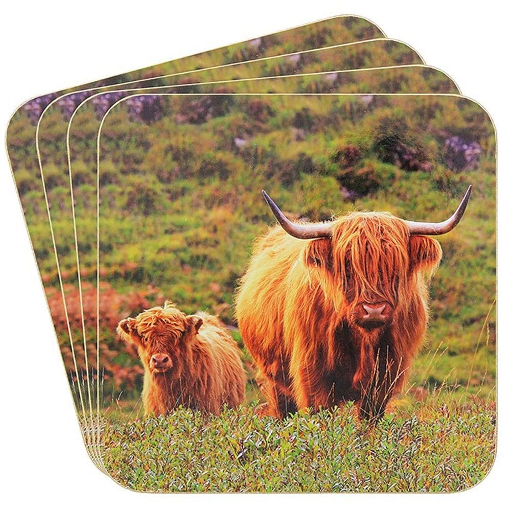 Lesser & Pavey Pack of 4 Table Place Mats, Cow & Calf Set of 4